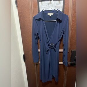 Michael Kors Deep Blue Long Sleeve Dress Size Small